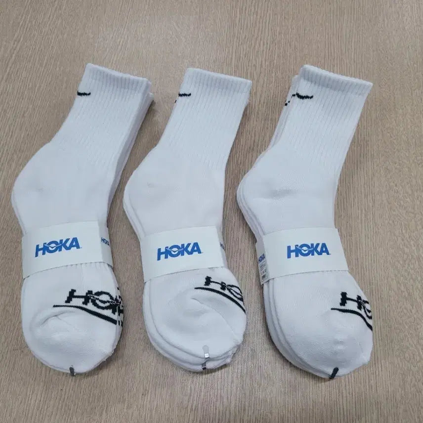 [BUNJANG] Hoka Sports Socks (9 Pairs) - White / 호카 스포츠양말 화이트 9켤레