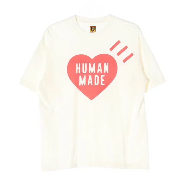 [BUNJANG] Human Made 23SS Heart Logo Print Cotton T-Shirt / 휴먼메이드 23SS 하트 로고 프린트 코튼 반팔 티셔츠