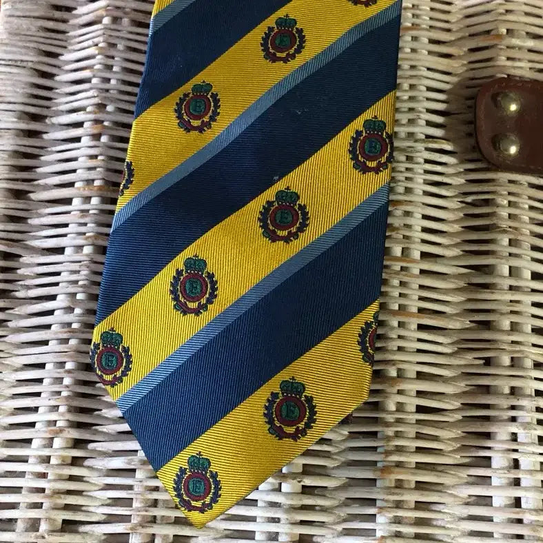 [BUNJANG] Kensington Striped Crown Motif Necktie / KENSINGTON 넥타이
