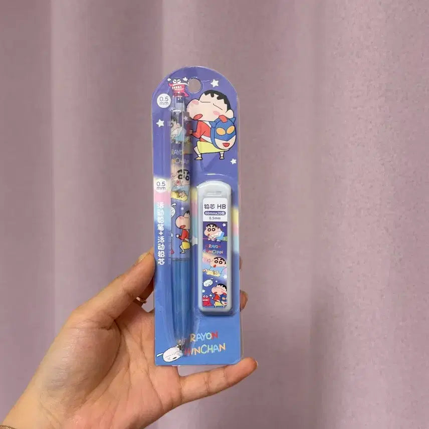 [BUNJANG] Crayon Shin-chan Mechanical Pencil Set (0.5mm) / 짱구 샤프 세트