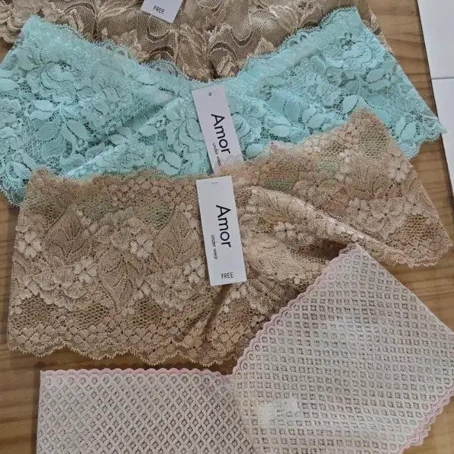 [BUNJANG] Women's Lace Hipster Panties (5-Pack) / 사각레이스팬티 골반팬티 5장8000원