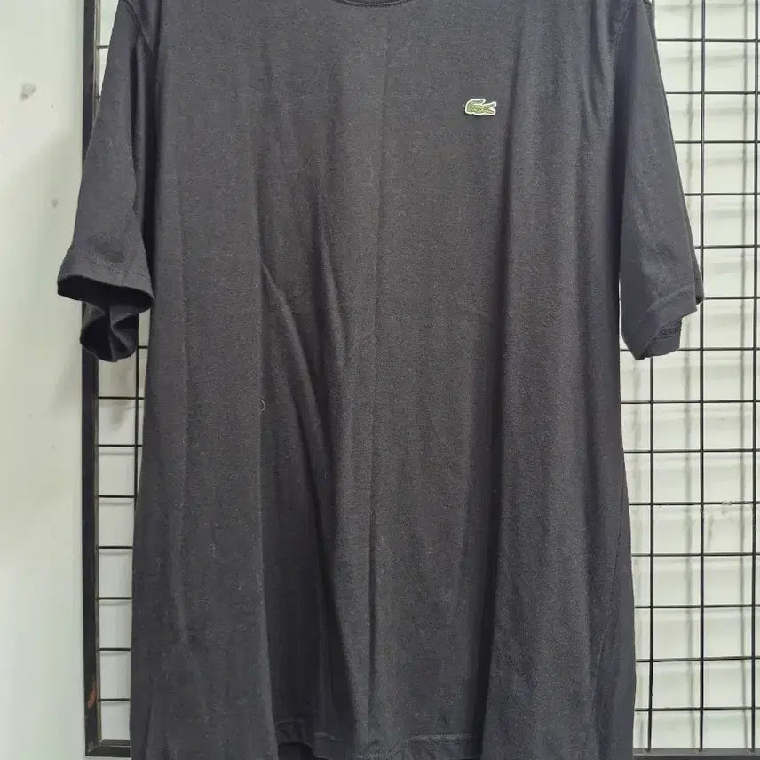 [BUNJANG] Lacoste Basic Round Neck T-Shirt Black XL / 105XL 라코스테 베이직 라운드 반팔티 블랙.