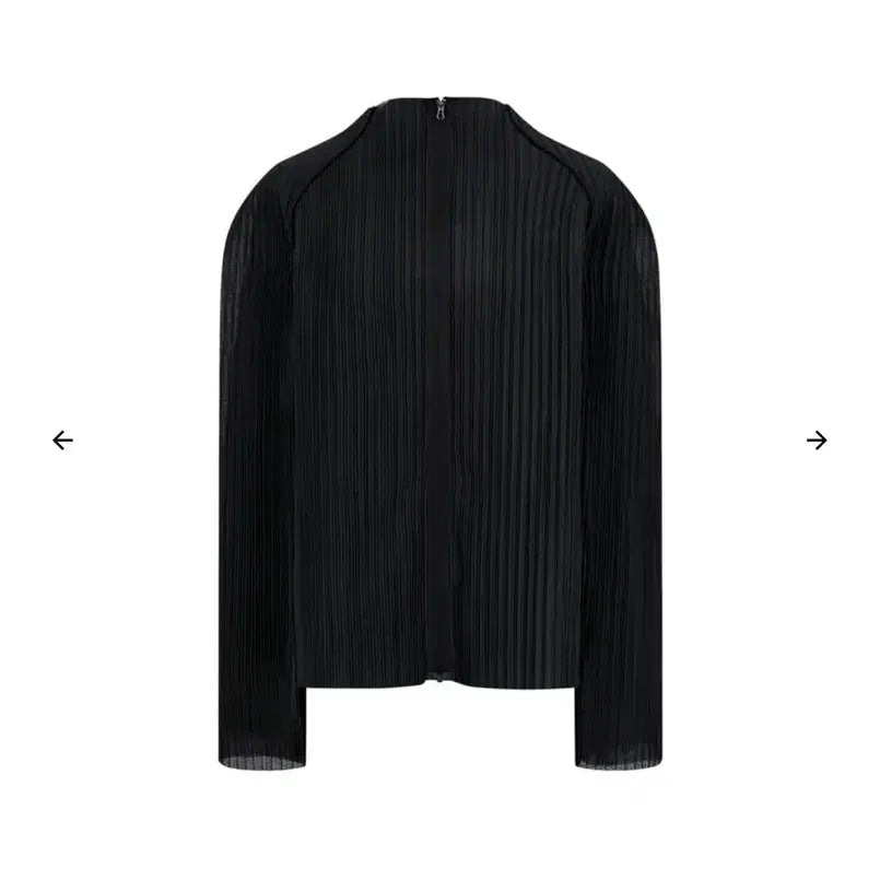 [BUNJANG] Amomento Pleats Zip Up Jumper Black / L) 아모멘토 플리츠 집업