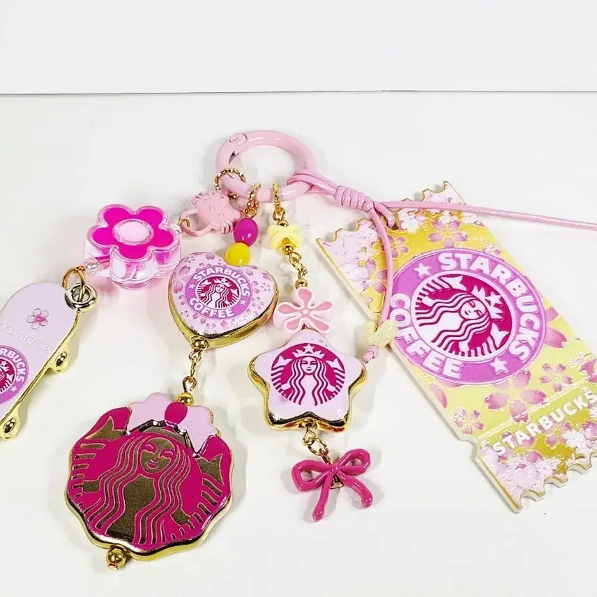 [BUNJANG] Handmade Pink Charm Keychain / 핸드메이드 키링