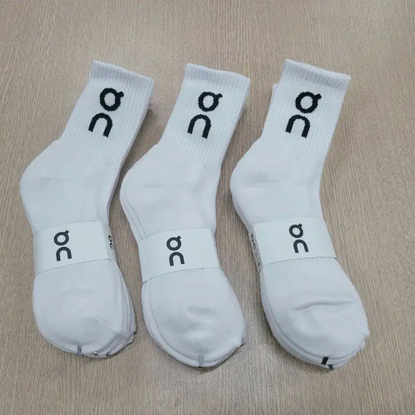 [BUNJANG] On Running Sports Socks (9 Pairs) - White / 온 러닝 스포츠양말 화이트 9켤레