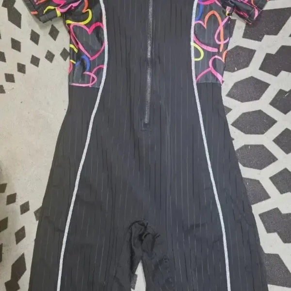 [BUNJANG] Elinboa Heart Pattern Swimsuit, Goggles, and Cap Set XL / 엘린보아  원피스 하트 패턴수영복. 수경 .수모 3동일괄 90ㅡ95 XL