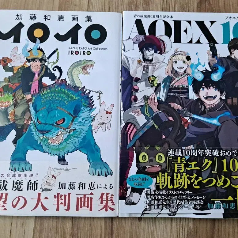 [BUNJANG] Kazue Kato Blue Exorcist 10th Anniversary Art Book Bundle / 카토카즈에 화집&청의 엑소시스트 10주년 기념 아특북