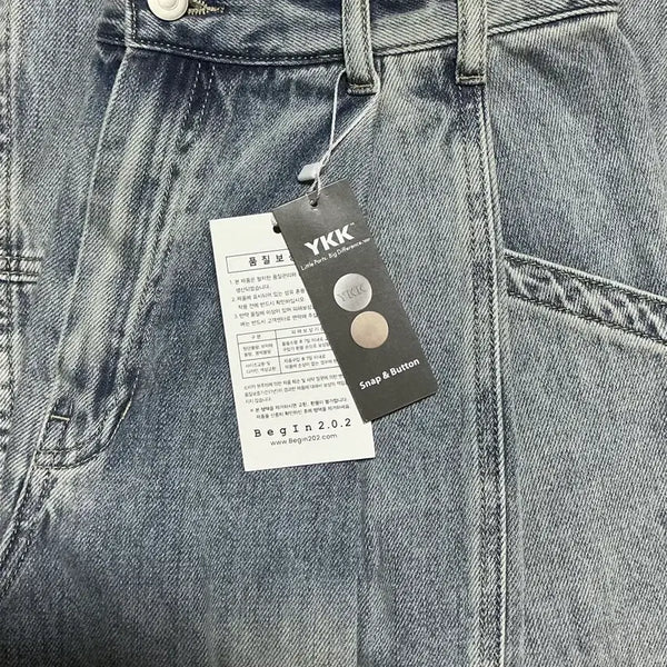 [BUNJANG] Begin202 Veneta Two-Tuck Denim Pants Vintage Blue / 네고O 택O (1) 비긴202 베네타 투턱 데님 팬츠[빈티지 블루]
