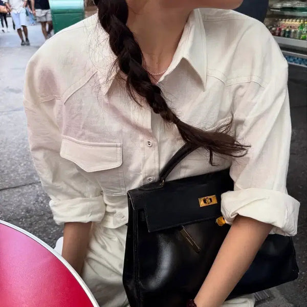[BUNJANG] Ribbonbit Sand Linen Shirt / 리본빛 sand linen shirt
