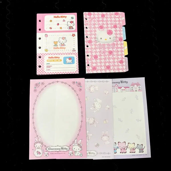 [BUNJANG] Rose Kitty Index Insert Chammy Kitty Memo Pad Bundle Set / 로즈 키티 인덱스 속지 챠미 키티 메모패드 일괄