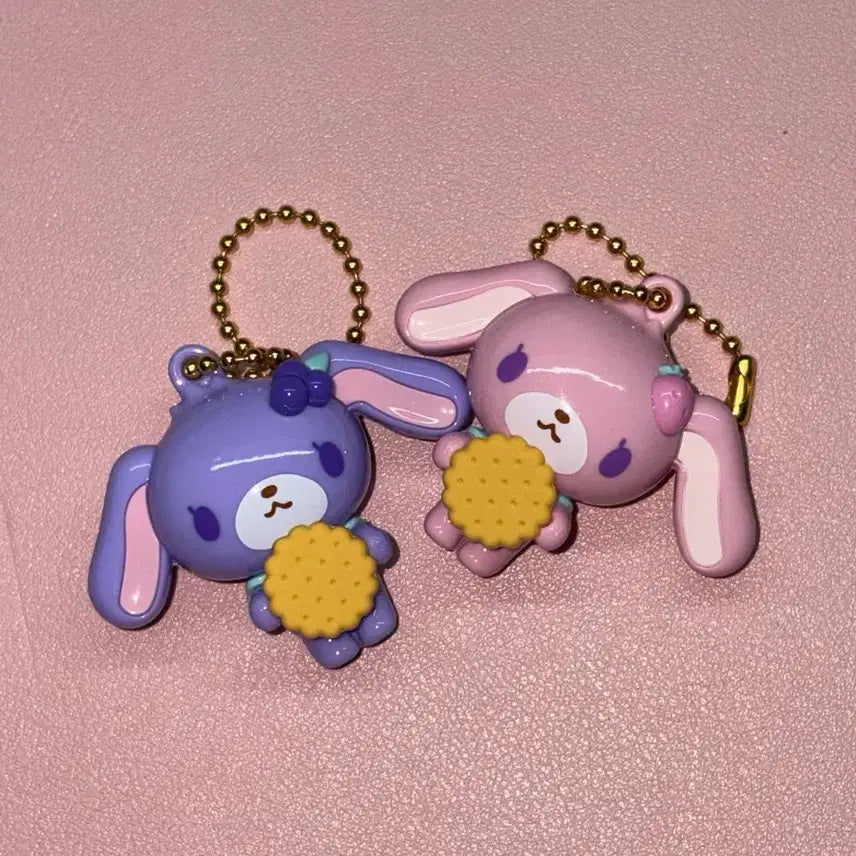 [BUNJANG] Sugary Bunnies Strawberry Usa & Blueberry Usa Keychain Bundle Set / 슈가바니즈 스트로베리우사 블루베리우사 키링 일괄