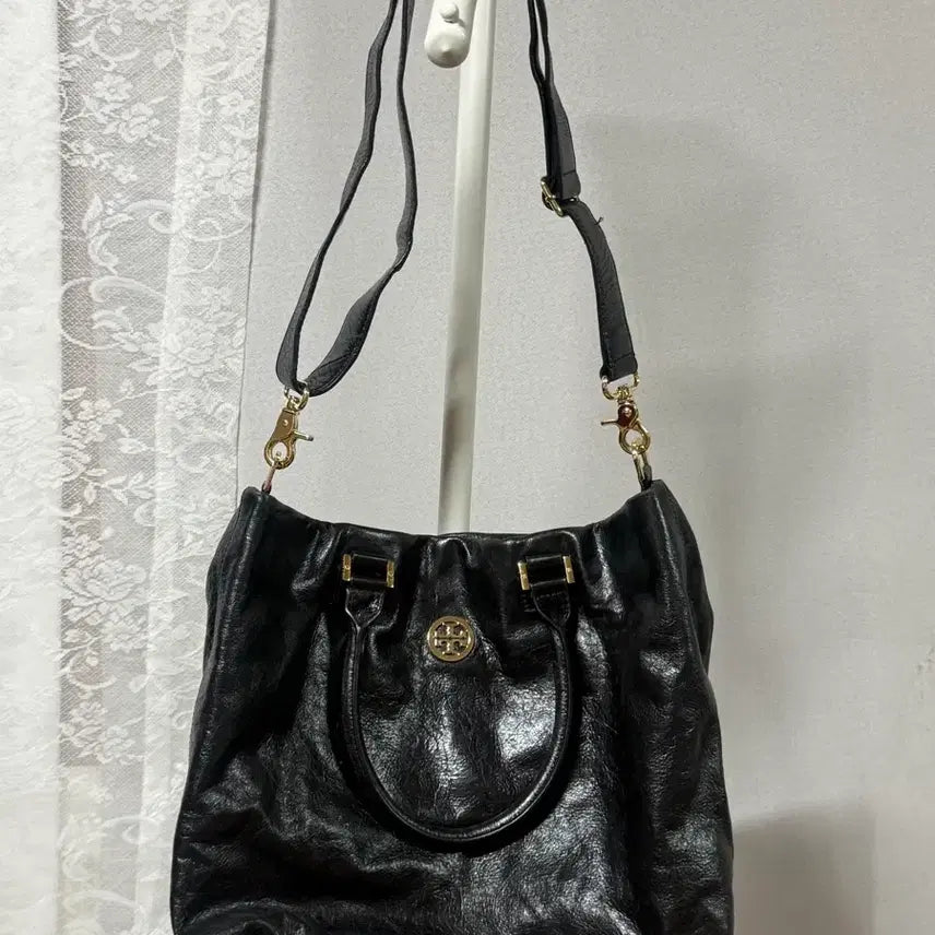 [BUNJANG] Tory Burch Amanda Hobo Bag Shoulder Bag Black Leather Vintage / 토리버치 아만다 호보백 숄더백 블랙 레더 빈티지