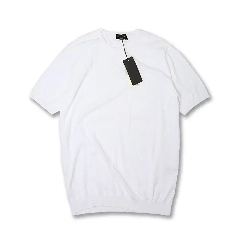 [BUNJANG] Roberto Collina White Cotton Half Sleeve Knit / 로베르토 콜리나 [Roberto Collina] 비앙코 화이트 반팔 니트