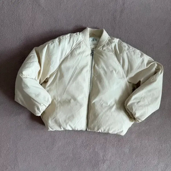 [BUNJANG] Zara Women's Ivory Bomber Jacket / 자라  겨울점퍼