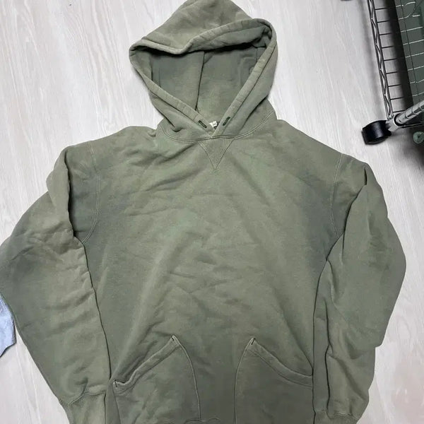 [BUNJANG] Burger Plus Vintage Fading Hoodie / 버거플러스 빈티지 페이딩 후드