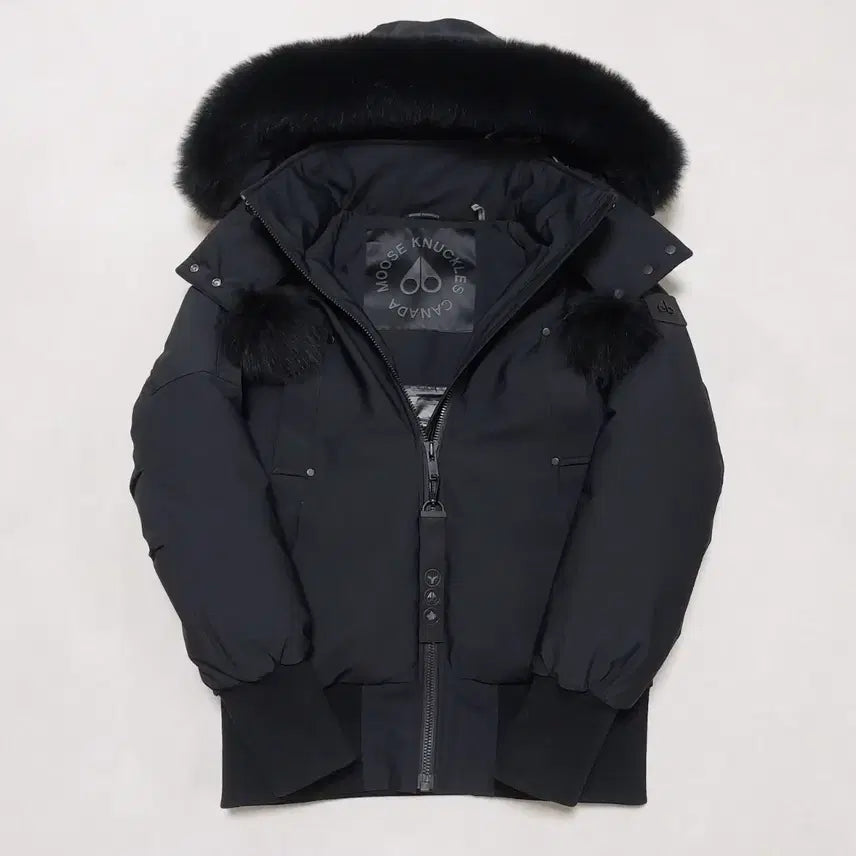 [BUNJANG] Moose Knuckles Hooded Short Puffer Jacket Black M / 무스너클 후드 숏패딩 블랙m(백화점.무게가벼움)