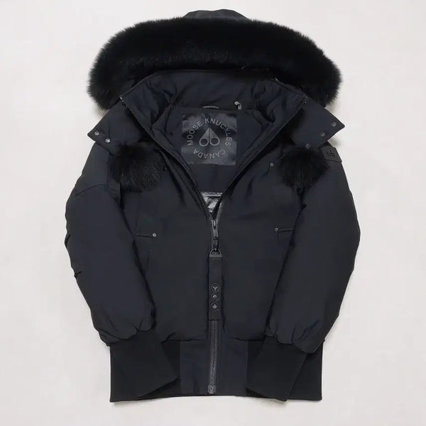 [BUNJANG] Moose Knuckles Hooded Short Puffer Jacket Black M / 무스너클 후드 숏패딩 블랙m(백화점.무게가벼움)