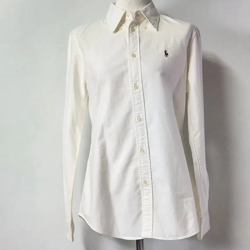 [BUNJANG] Polo Ralph Lauren Women's Custom Fit Oxford Shirt White S / [정품] 폴로 랄프 로렌 커스텀핏 옥스포드 셔츠 화이트 여성 S