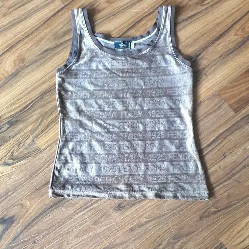 [BUNJANG] Fendi Logo Pattern Sleeveless Top XS / 팬디(정품)민소매xs