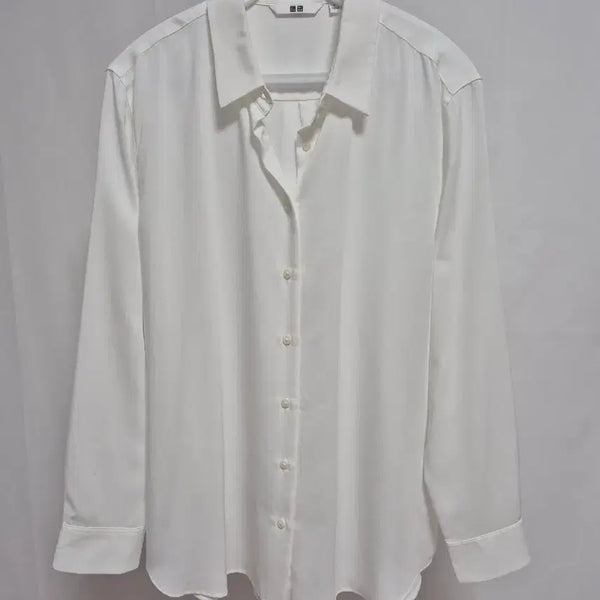 [BUNJANG] Uniqlo White Shirt Blouse L / 유니클로 화이트 셔츠 블라우스/L