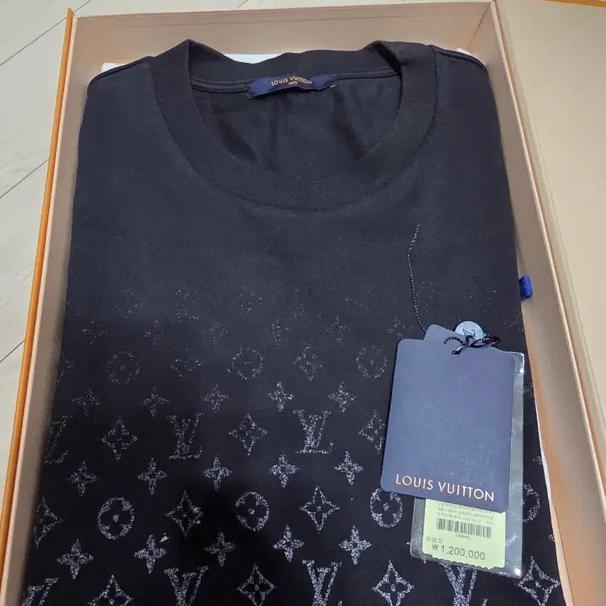 [BUNJANG] Louis Vuitton Monogram Short Sleeve T-Shirt Black L / 루이비통 모노그램 반팔 티셔츠 블랙 L사이즈