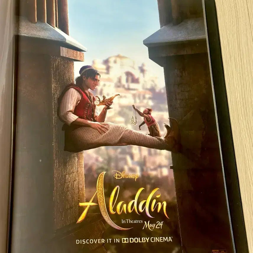 [BUNJANG] Disney Aladdin Dolby Cinema Exclusive A3 Poster / [초희귀한정판]영화 디즈니 알라딘 돌비 포스터(A3)하남 단독 스페셜