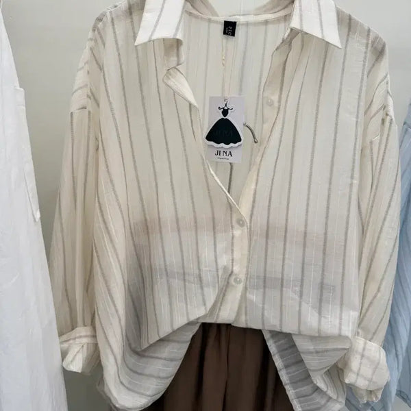[BUNJANG] JINA Stripe Shirt / JINA 스트라이프 셔츠