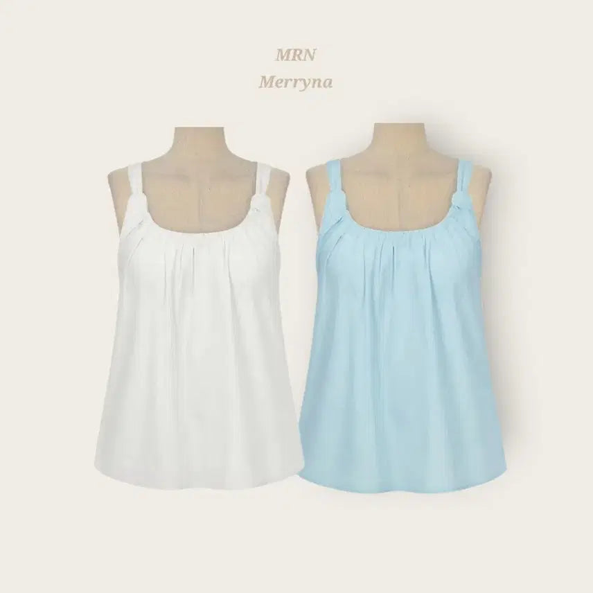 [BUNJANG] Merryna Shirring Sleeveless Blouse 2 Colors / [빠른배송] 셔링 나시 블라우스 2color