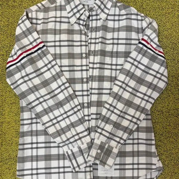[BUNJANG] Thom Browne Checked Armband Shirt / 2size 톰브라운 체크 암밴드 셔츠