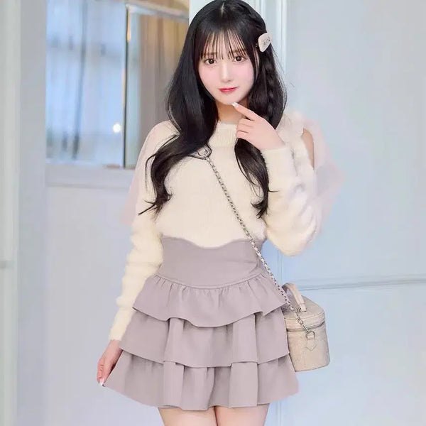 [BUNJANG] Michelle Macaron Pink Frill Skirt / 미셸마카롱 미각 프릴 스커트 핑크 양산형지뢰계리즈리사시크릿허니피움