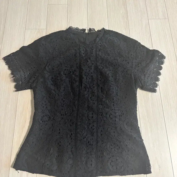 [BUNJANG] It MICHAA Black Lace Blouse Size 55 / 잇미샤 블랙 레이스 블라우스 사이즈 55