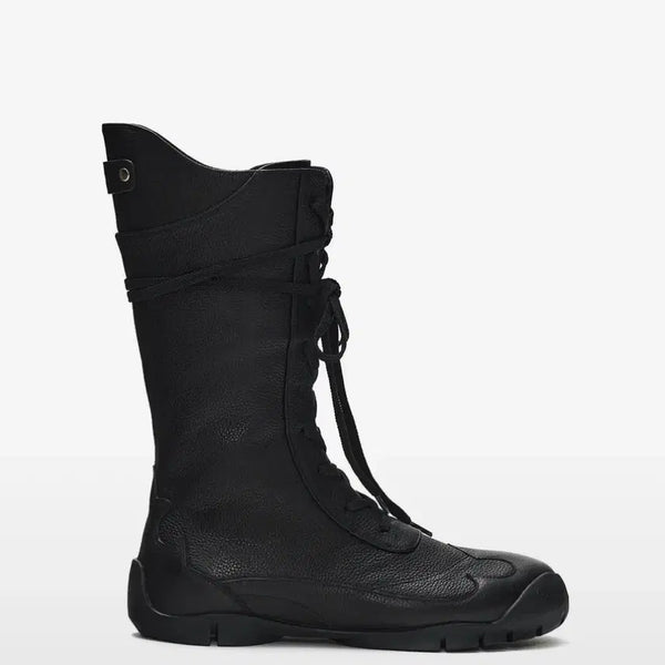[BUNJANG] SUNBURN PROJECT Western Cow Leather Lace Up Boots / 썬번프로젝트 WESTERN COW LEATHER LACE UP BOOTS
