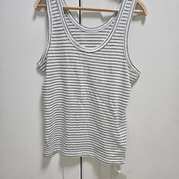 [BUNJANG] Tienne Striped Sleeveless Top / 티엔느 스트라이프 슬리브리스