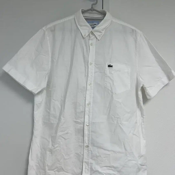 [BUNJANG] Lacoste Oxford Short Sleeve Shirt Regular Fit Size 105 / [백화점판/상태A급] 라코스테 옥스포드 반팔 셔츠 레귤러핏 105