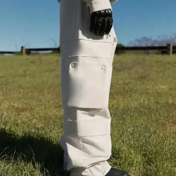 [BUNJANG] STU Cargo Pants Cream Size S / stu 카고 팬츠 크림 s 사이즈