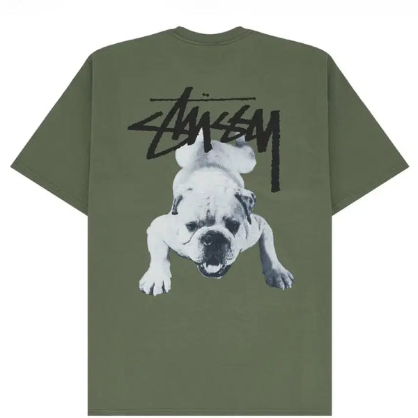 [BUNJANG] Stussy Stock Dog T-Shirt Olive L / 스투시 스탁 도그 티셔츠 올리브 L