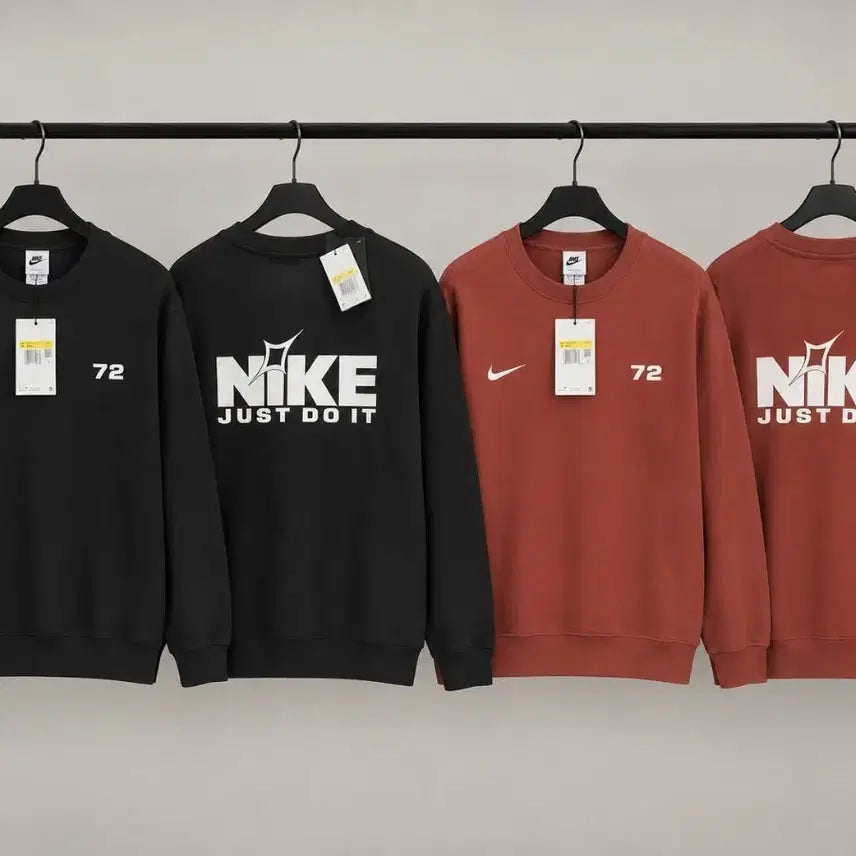 [BUNJANG] Nike Oversized Sweatshirt Black / Brick Red / 기획특가 나이키 맨투맨 블랙 / 브릭 레드. 오버핏