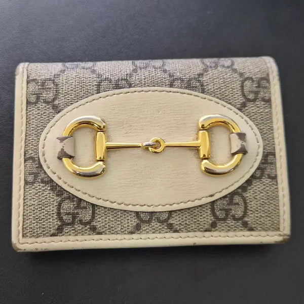 [BUNJANG] Gucci Horsebit Card Case Beige / 구찌 홀스빗 카드지갑 베이지