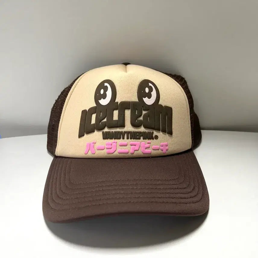 [BUNJANG] VANDYTHEPINK x BBC ICECREAM Collaboration Trucker Cap Brown / VANDYTHEPINK x BBC ICECREAM 트러커 캡 브라운