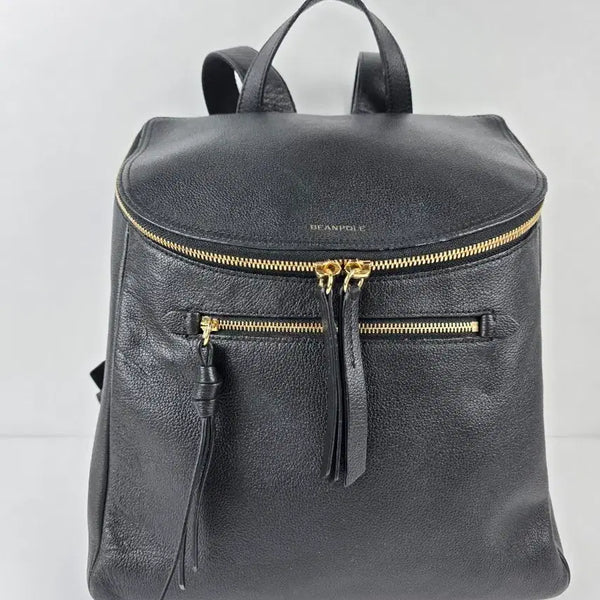 [BUNJANG] Beanpole Cowhide Leather Backpack / 빈트로^^빈폴 소가죽 백팩