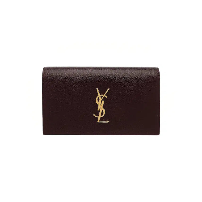 [BUNJANG] Saint Laurent Monogram Flap Clutch Bag Burgundy / 생로랑 플랩 클러치백