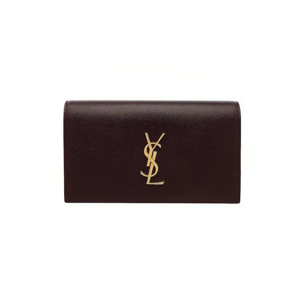 [BUNJANG] Saint Laurent Monogram Flap Clutch Bag Burgundy / 생로랑 플랩 클러치백