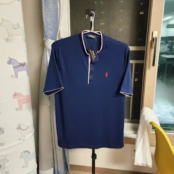 [BUNJANG] Polo Ralph Lauren Men's Navy Mandarin Collar T-Shirt / 랄프로렌 폴로 남성 차이나카라티셔츠 네이비