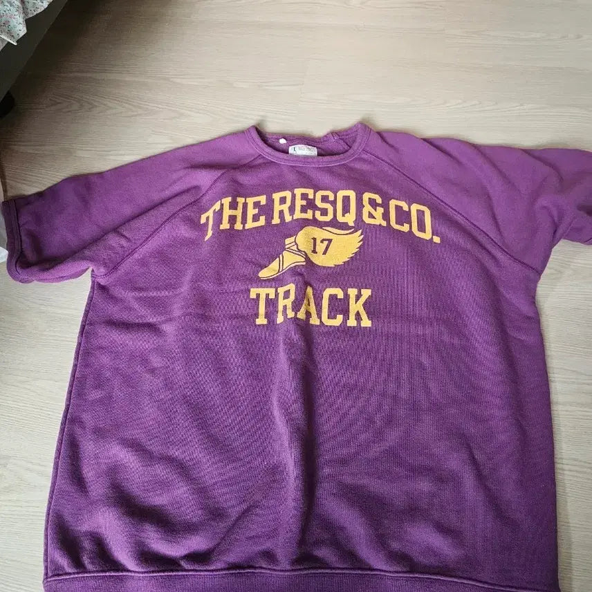 [BUNJANG] TheResQ Purple Short-Sleeve T-Shirt XL / 더레스큐 반팔 티셔츠 맨투맨 XL 판매 TheResQ