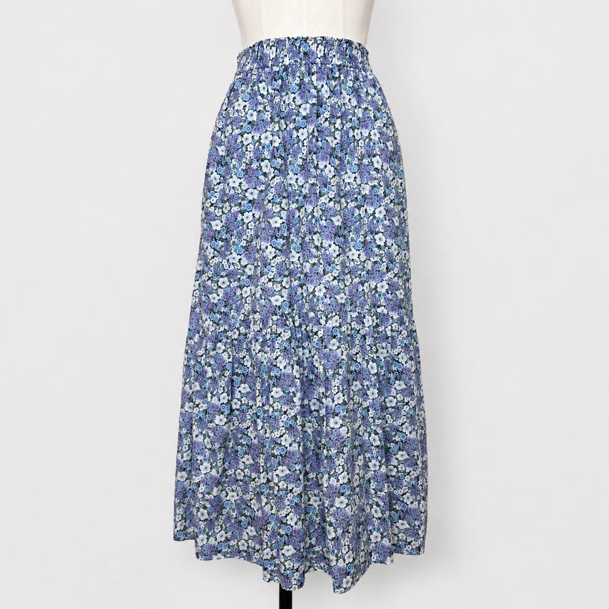[BUNJANG] Uniqlo x Paul & Joe Floral Print Flare Ruffle Long Skirt / 유니클로 폴앤조 잔꽃무늬 플레어 프릴 롱스커트