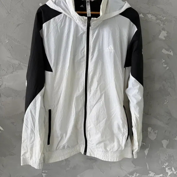[BUNJANG] Adidas Colorblock Windbreaker Hooded Jacket 2XL / 아디다스 바람막이 후드 자켓 2xl