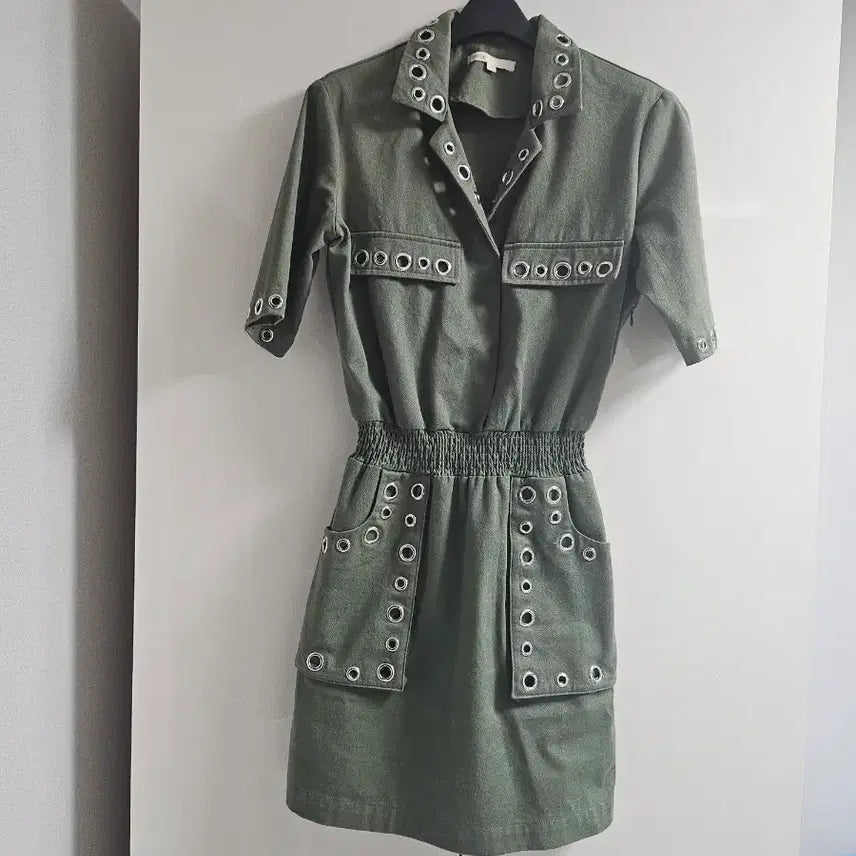 [BUNJANG] Maje Mini Dress with Eyelet Detail / 마쥬 원피스36(변색있어서 싸게판매)