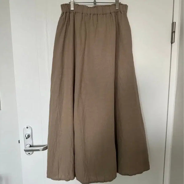 [BUNJANG] Natural Linen Flare Skirt / 내추럴 린넨 플레어 스커트