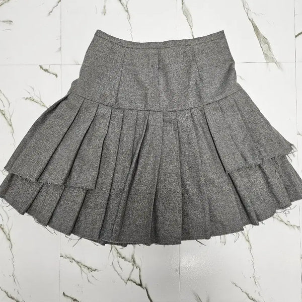 [BUNJANG] Ermanno Scervino Pleated Skirt Grey Size 42 / 에르마노 설비노 주름 스커트 그레이 42