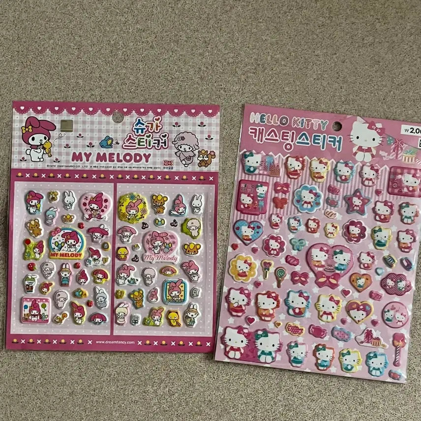 [BUNJANG] My Melody & Kitty Sticker Bundle / 일괄) 고전 마이멜로디 마멜 키티 스티커